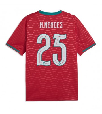 Portugal Nuno Mendes #25 Replika Hemmatröja VM 2026 Kortärmad